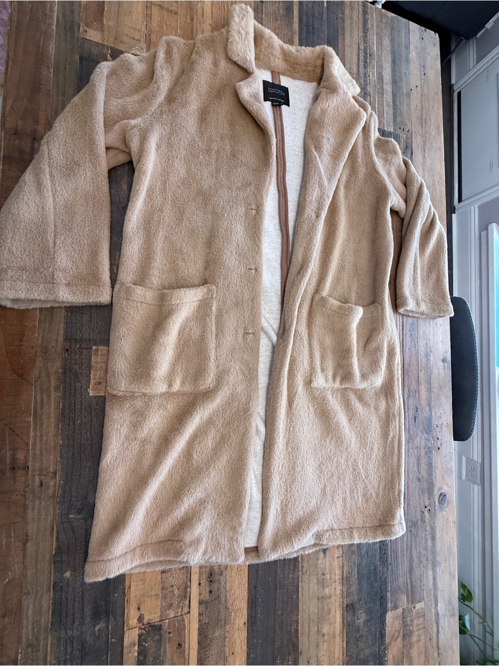 Cozy Tan Teddy Anthropologie Sanctuary Colleen Faux Fur Coat